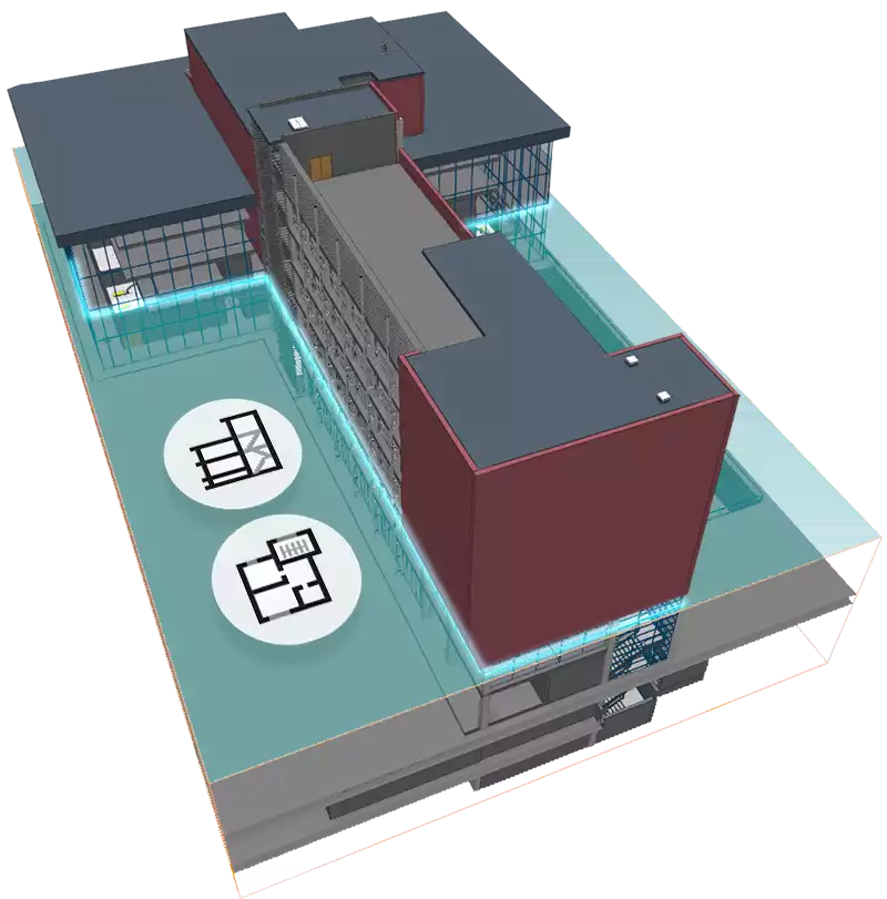 Create floorplans, sections and elevation views online from any BIM/IFC model stored in usBIM cloud-based service | usBIM.blueprint | ACCA software